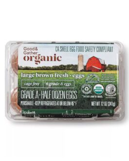 Organic Cage-Free Grade A Large Brown Eggs