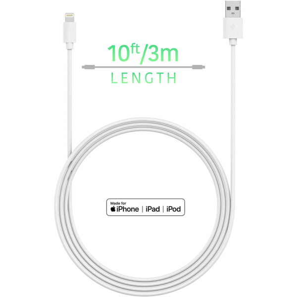 TalkWorks iPhone Charger Lightning Cable 10ft Long – Image 2