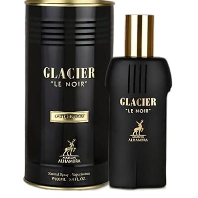 Maison Alhambra Glacier Le Noir Eau de Parfum Spray for Men, 3.4 Ounce