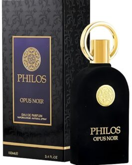 Maison Alhambra Lattafa Philos Opus Noir for Unisex Eau de Parfum Spray, 3.4 Ounce / 100 ml