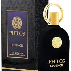 Maison Alhambra Lattafa Philos Opus Noir for Unisex Eau de Parfum Spray, 3.4 Ounce / 100 ml
