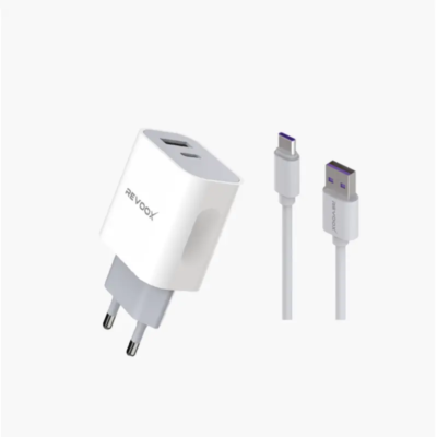 REVOOX Charger USB + PD port 20W with Cable Type-C